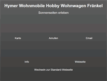 Tablet Screenshot of caravan-fraenkel.de